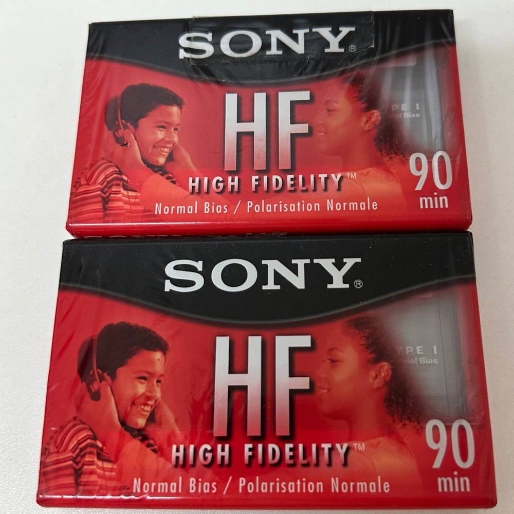 Sony HF 90 High Fidelity Blank Audio Cassette Tape Type I Normal Bias 2 Pack New